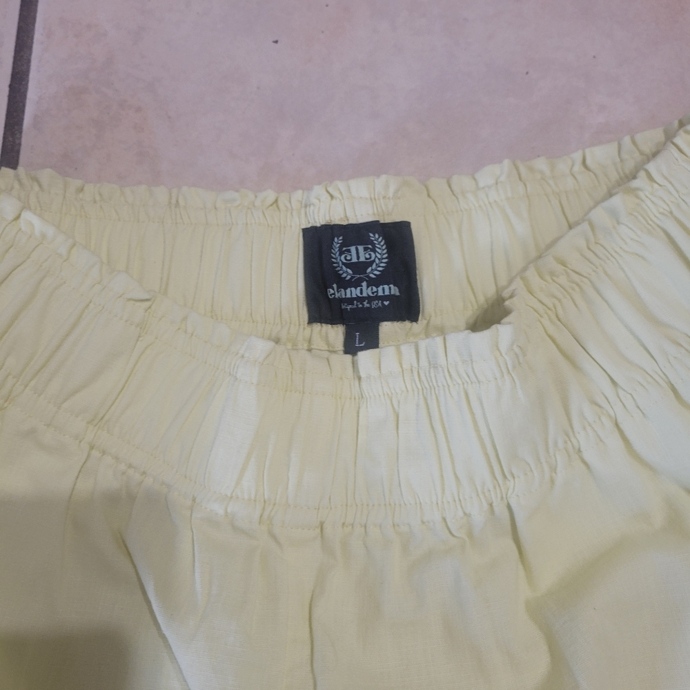 Yellow Women's Shorts Set - Picture 4 of 5